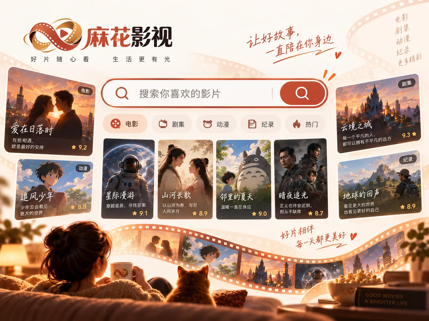 麻花影视电脑版浏览器与站内搜索说明